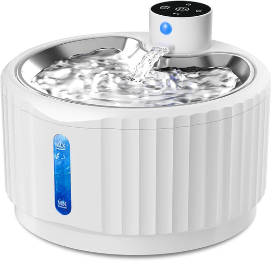 Wireless 2.8L Cat Water Fountain with Motion Sensor and 4000mAh Battery, Includes Replacement Filters