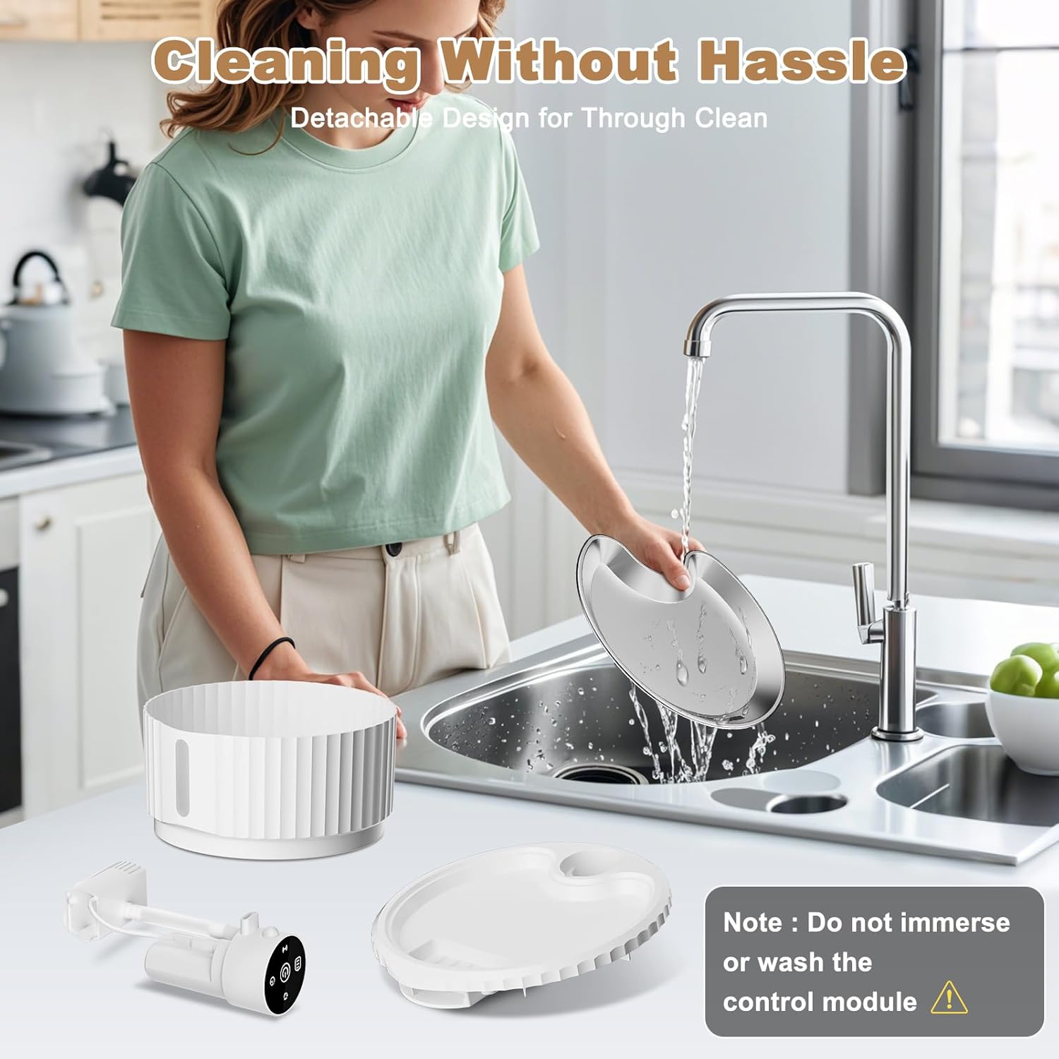 Wireless 2.8L Cat Water Fountain with Motion Sensor and 4000mAh Battery, Includes Replacement Filters