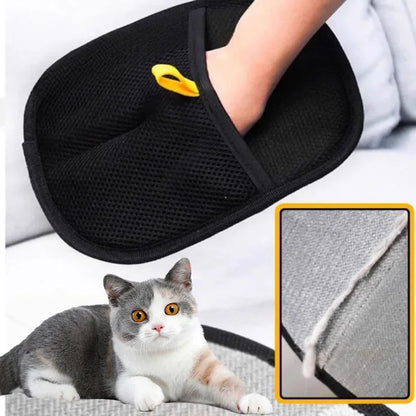 Revolutionary Pet Grooming Gloves - Effortlessly Remove Dog & Cat Hair from Furniture & Clothing!