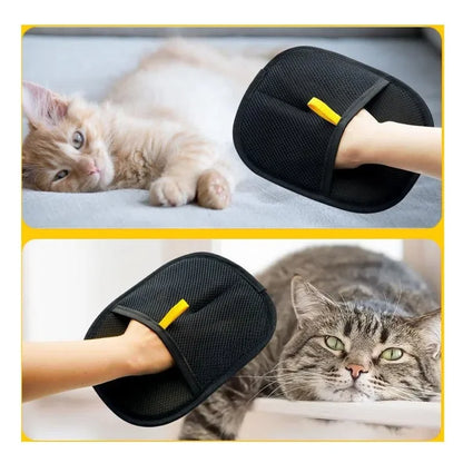Revolutionary Pet Grooming Gloves - Effortlessly Remove Dog & Cat Hair from Furniture & Clothing!