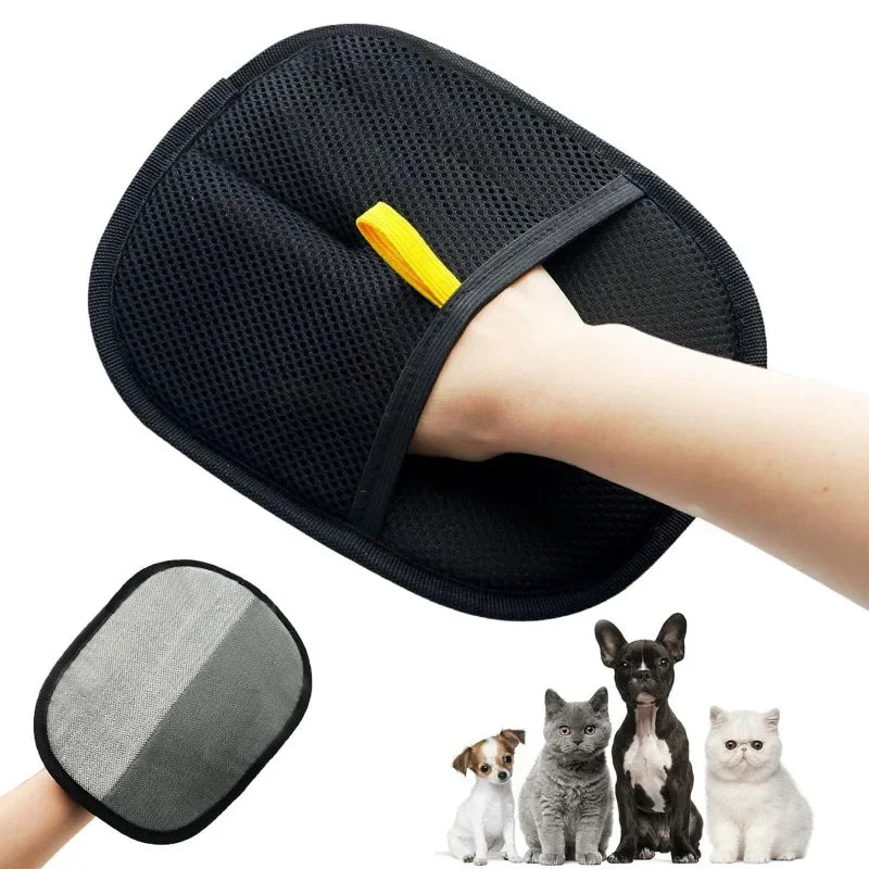 Revolutionary Pet Grooming Gloves - Effortlessly Remove Dog & Cat Hair from Furniture & Clothing!